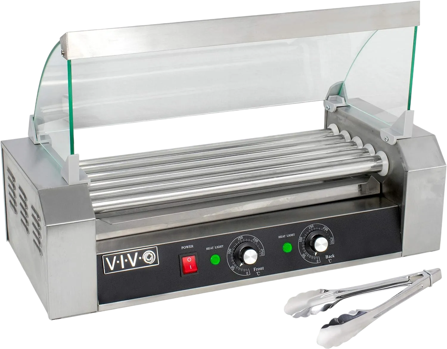VIVO Electric 12 Hot Dog and 5 Roller Grill Warmer, Cooker Machi